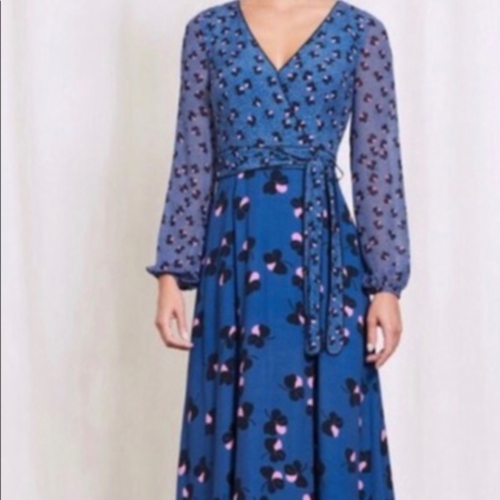Boden Eden Wrap Long Sleeve dress US Size 10R